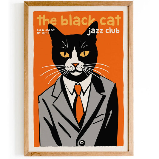 The Black Cat Jazz Club Poster
