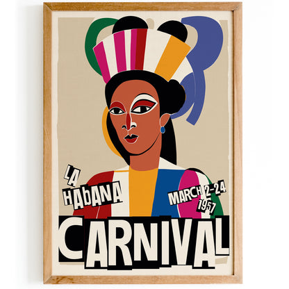 La Habana Carnival Retro 1957 Poster