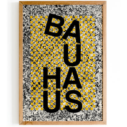 Bauhaus Retro Yellow Art Print