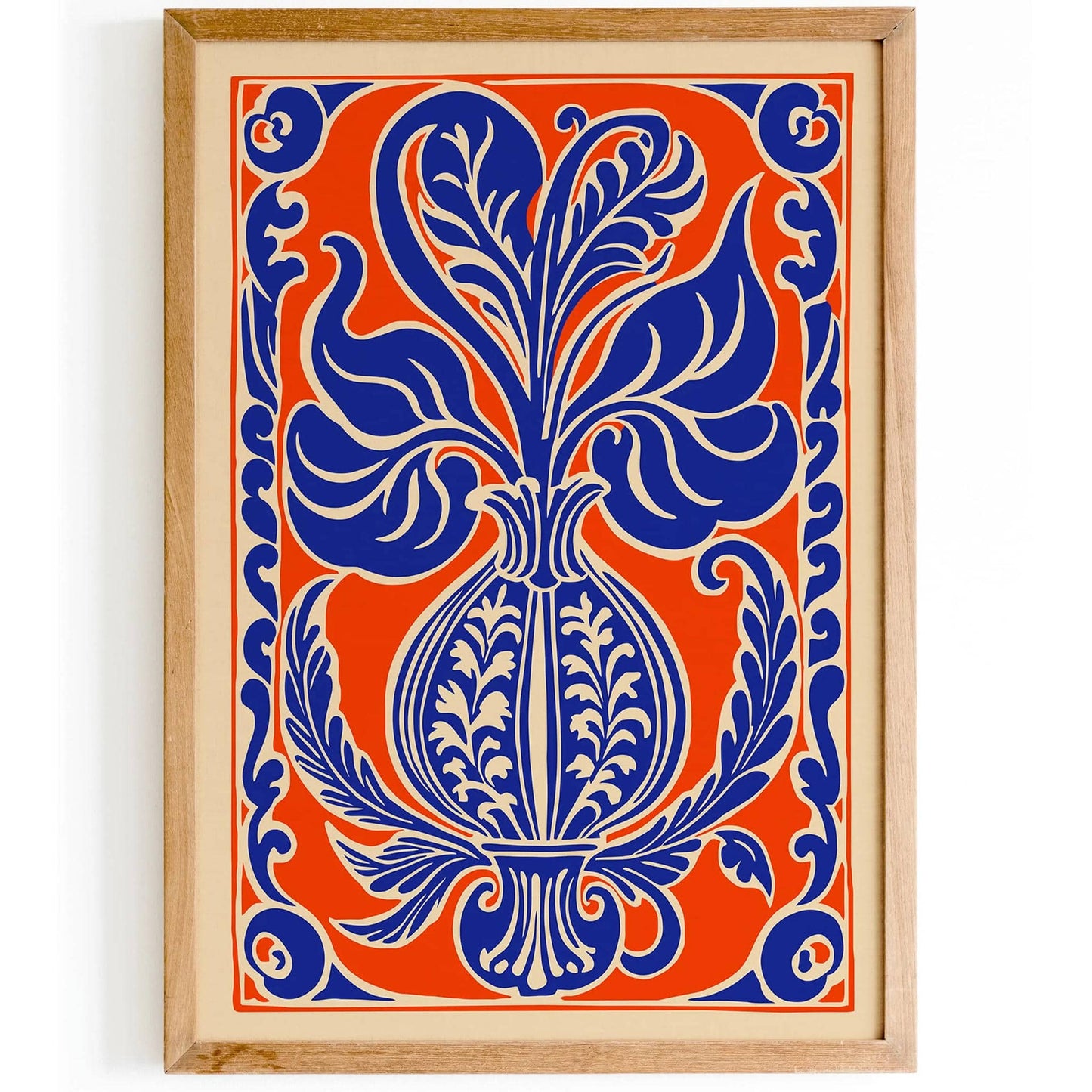 Abstract Floral Rococo Style Poster