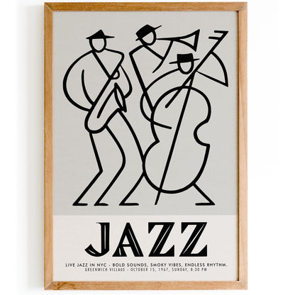 Jazz Concert Poster - Greenwich Village Music Art Print