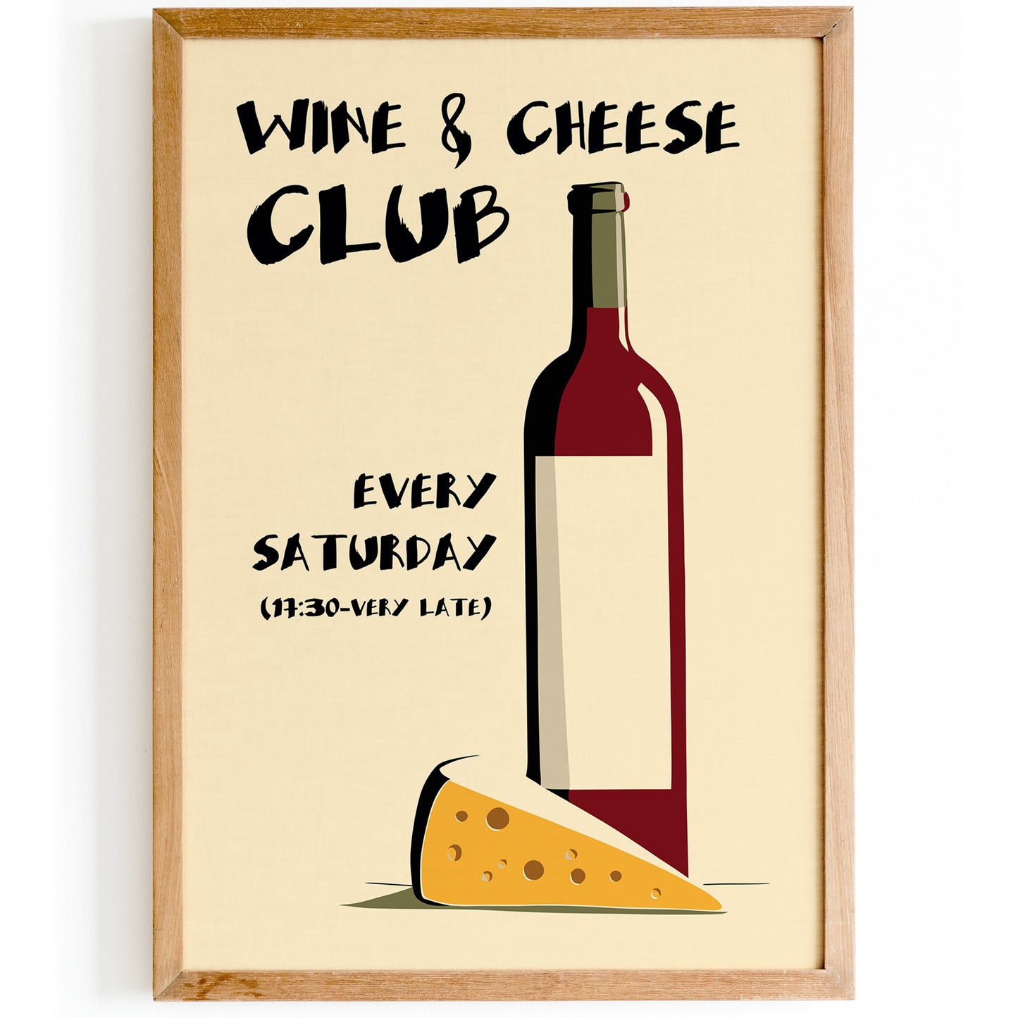 Wine & Cheese Club Art Print