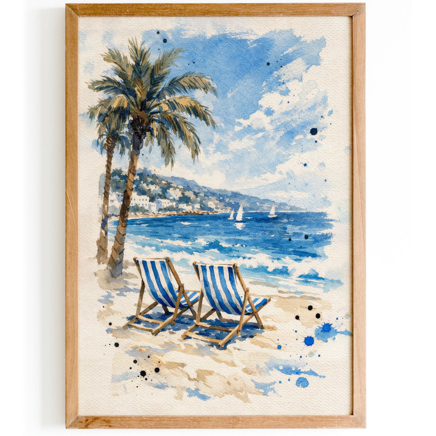 French Riviera Travel Poster – Côte d’Azur Wall Art
