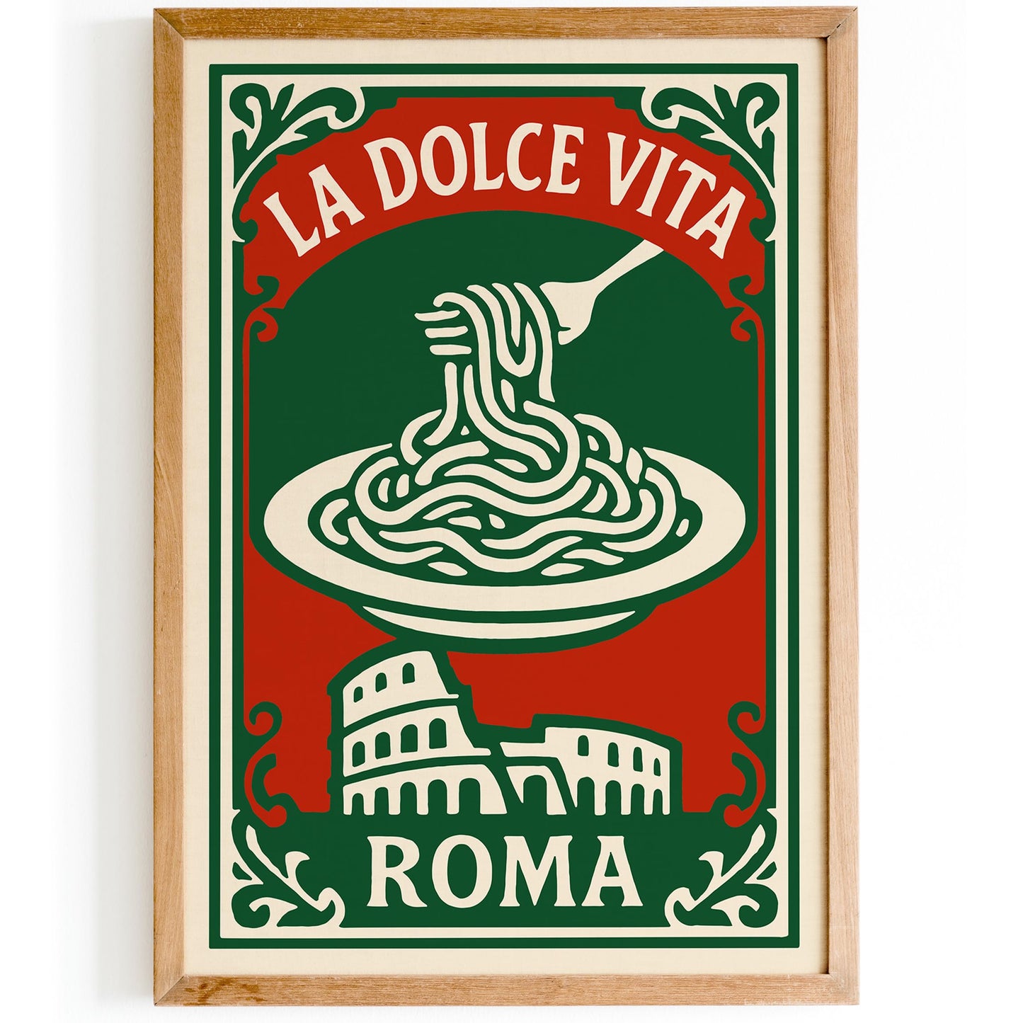 La Dolce Vita Poster - Roma Travel Art Print
