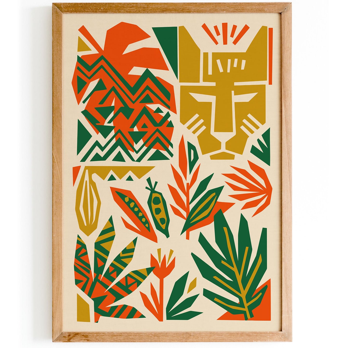 African Jungle Vibrant Poster
