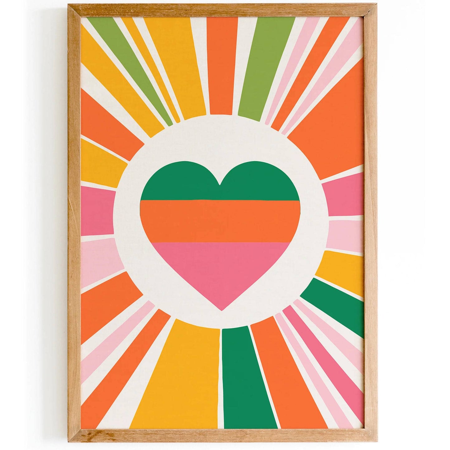 Colorful Pop Art Sunny Heart Poster - HypeSheriff