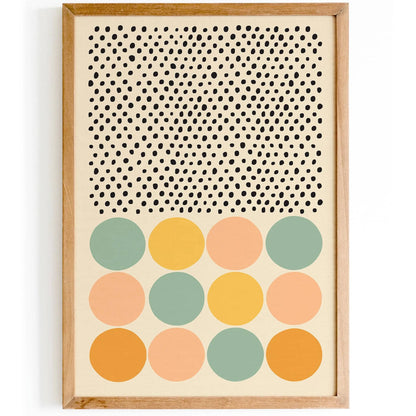 Abstract Dots & Spots Wall Art - Retro Vibe Home Decor