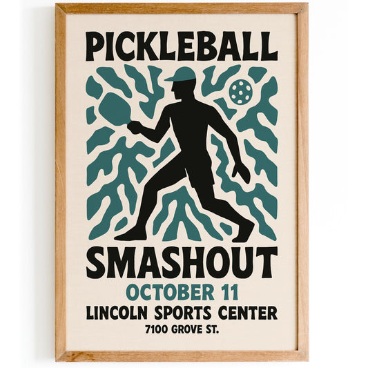 Pickleball Smashout Wall Art