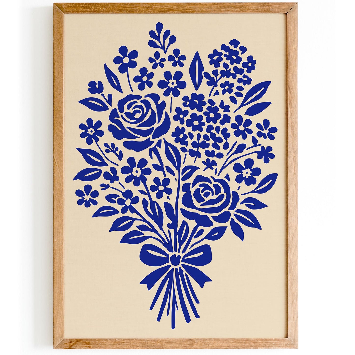 Blue Bouquet of Flowers Poster