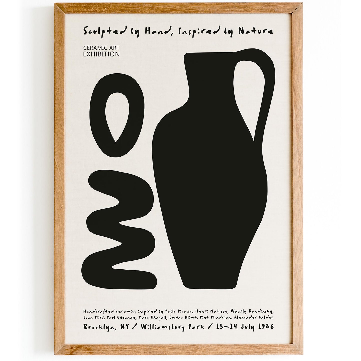 Ceramic Art Exhibition Poster - Modern Black and White Wall Art Print