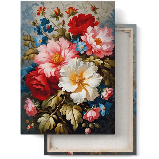 Burst of Blossoms: Victorian Canvas Print