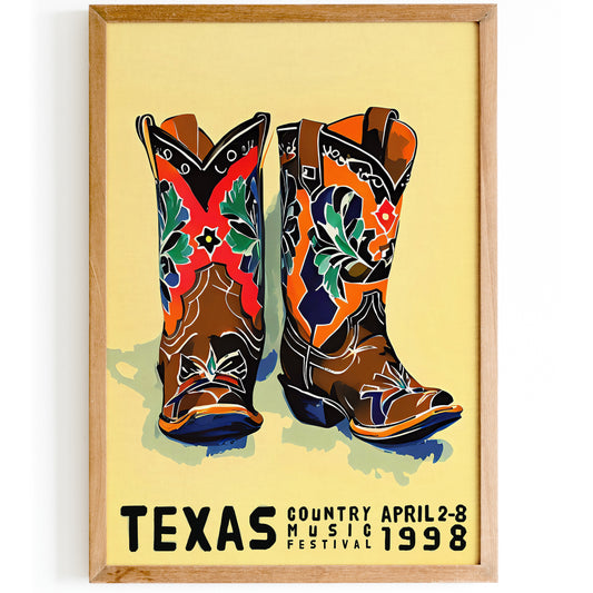 1993 Texas Country Music Poster