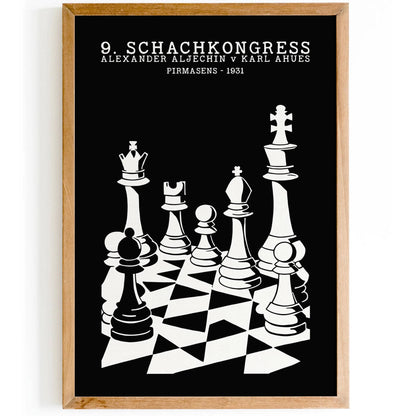 Vintage Chess Poster 1931 - Father's Day Gift Idea