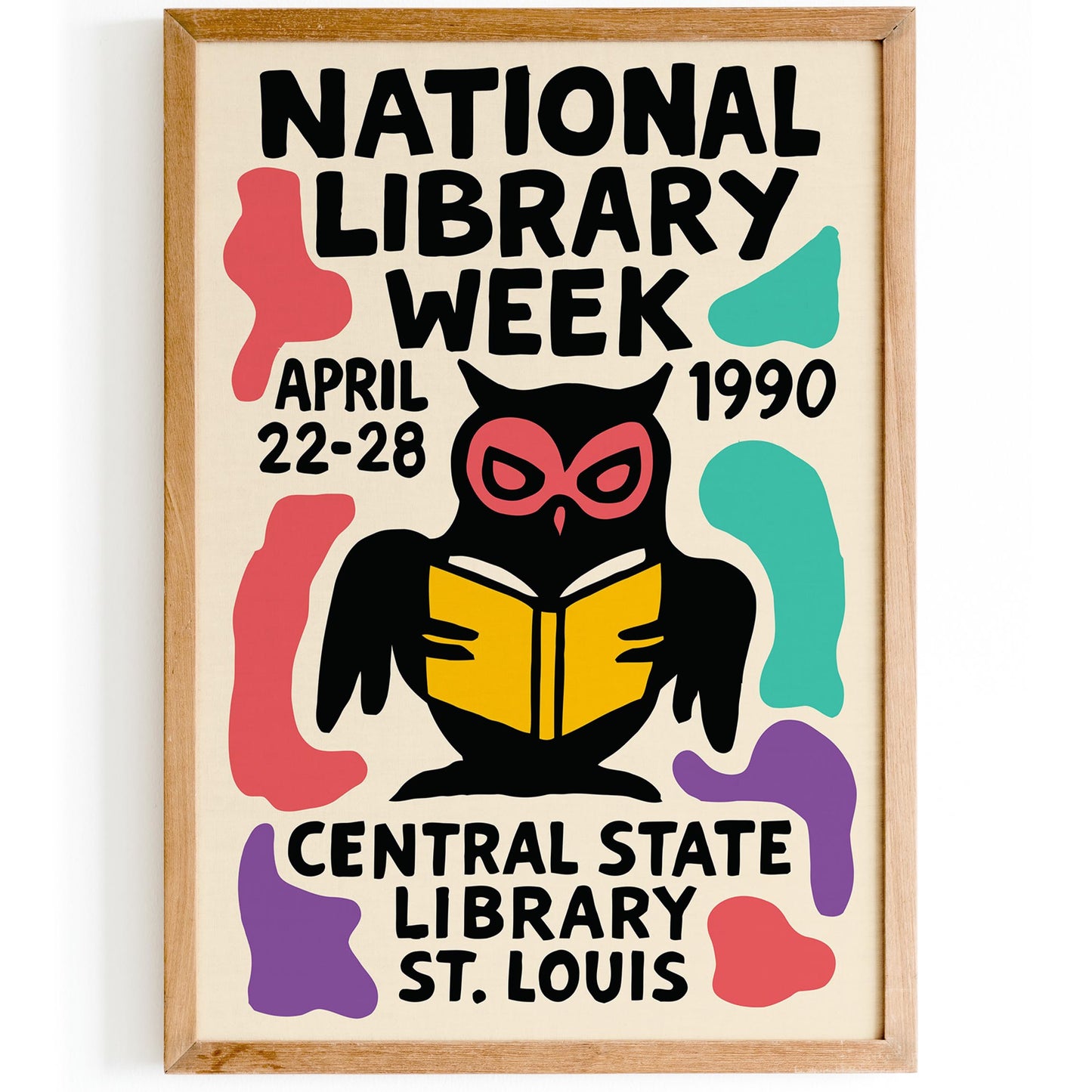 Library Owl Poster Print
