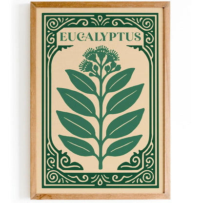 Eucalyptus Green Poster - Nature Rococo Revival Print