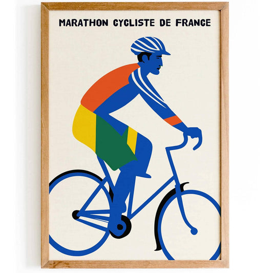 French Cycling Poster Print