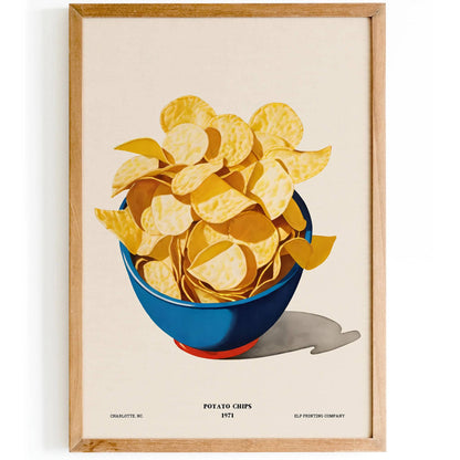 Retro Potato Chips Art Print