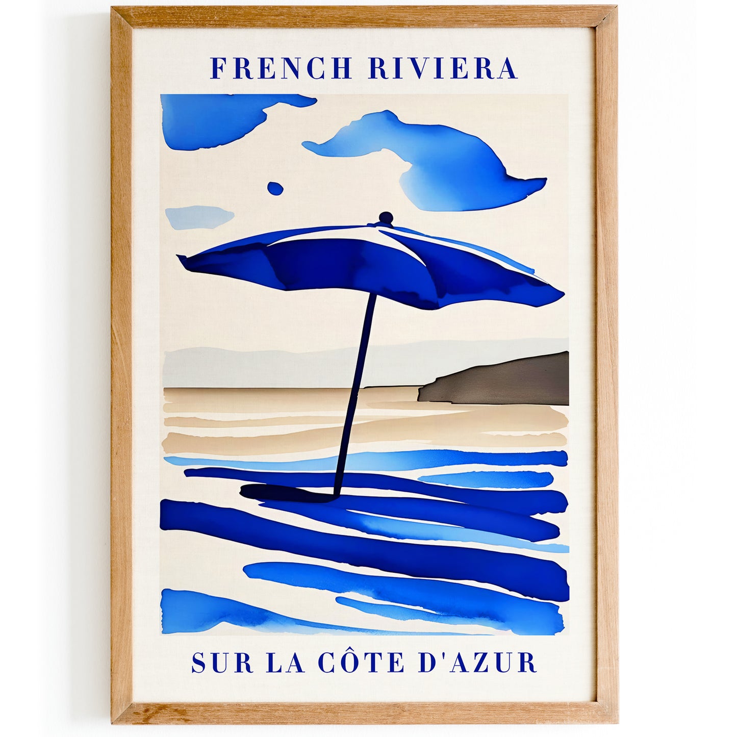 Riviera Blues French Coast Poster