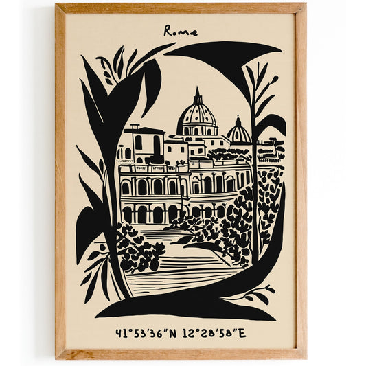 Rome Cityscape Wall Art Print