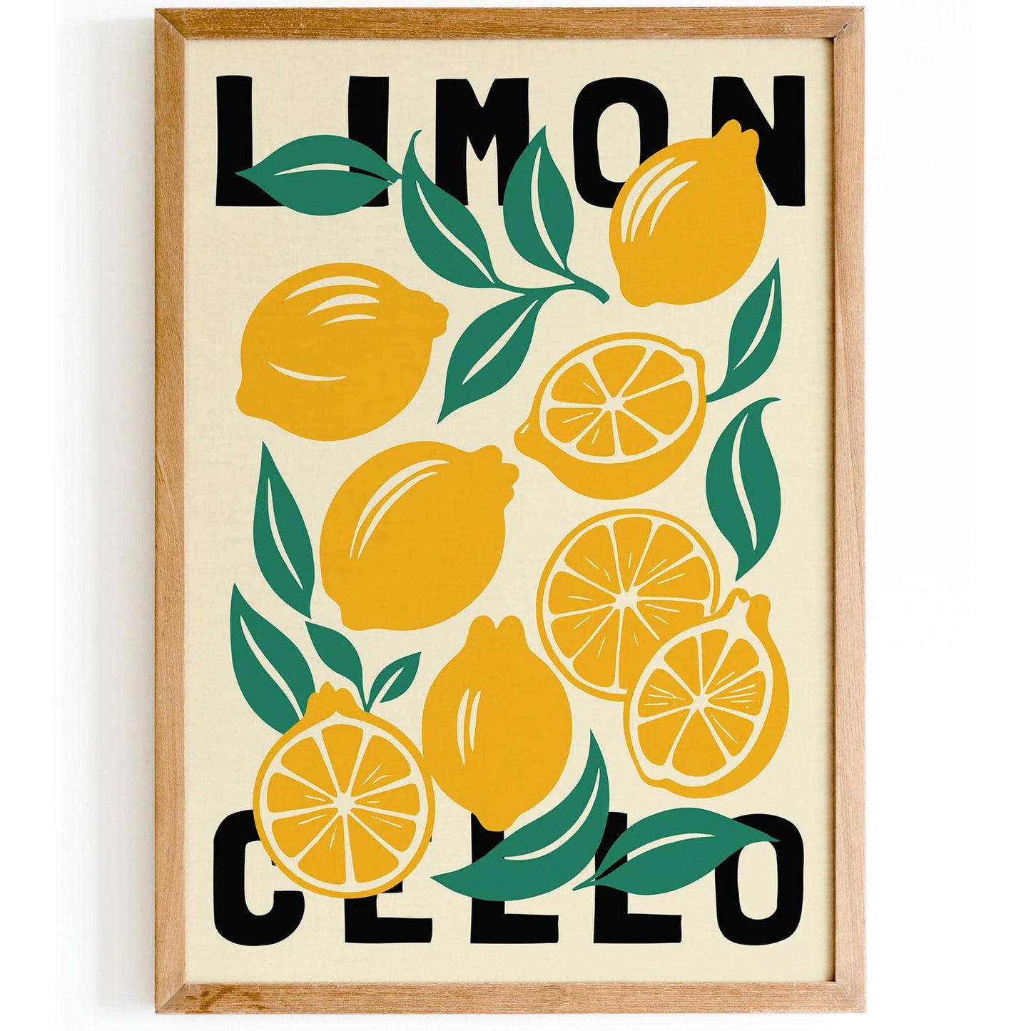 Limoncello Citrus Abstract Poster