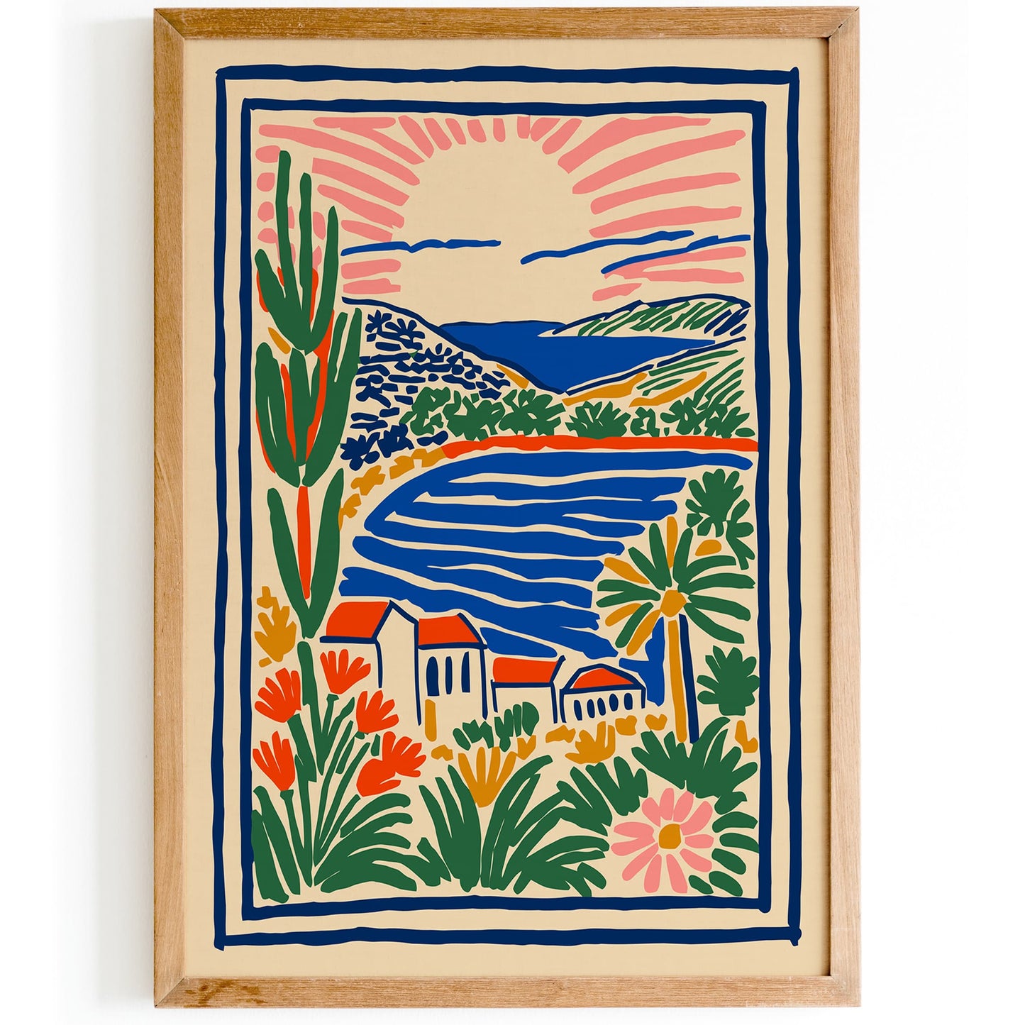 Spanish Landscape - Colorful Travel Wall Art Print