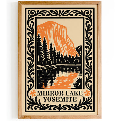 Mirror Lake Yosemite National Park Poster