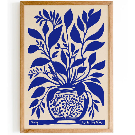 Italy La Dolce Vita Botanical Poster