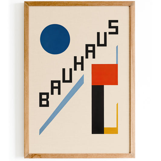 BAUHAUS Minimalist Shapes Poster