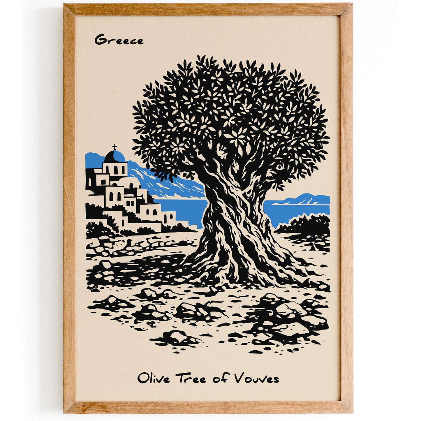 Olive Tree of Vouves Greece Poster