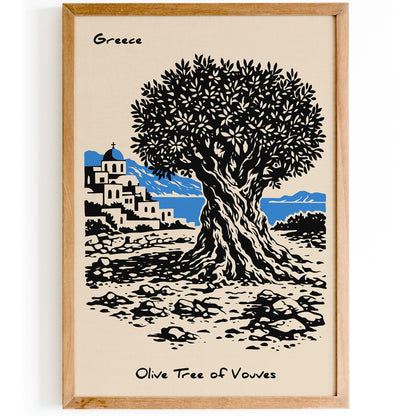 Olive Tree of Vouves Greece Poster