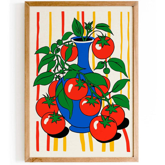 Tomato Vine Vase Art Print