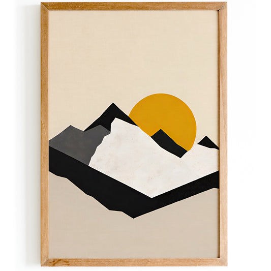 Minimal Mountains Landscape Poster