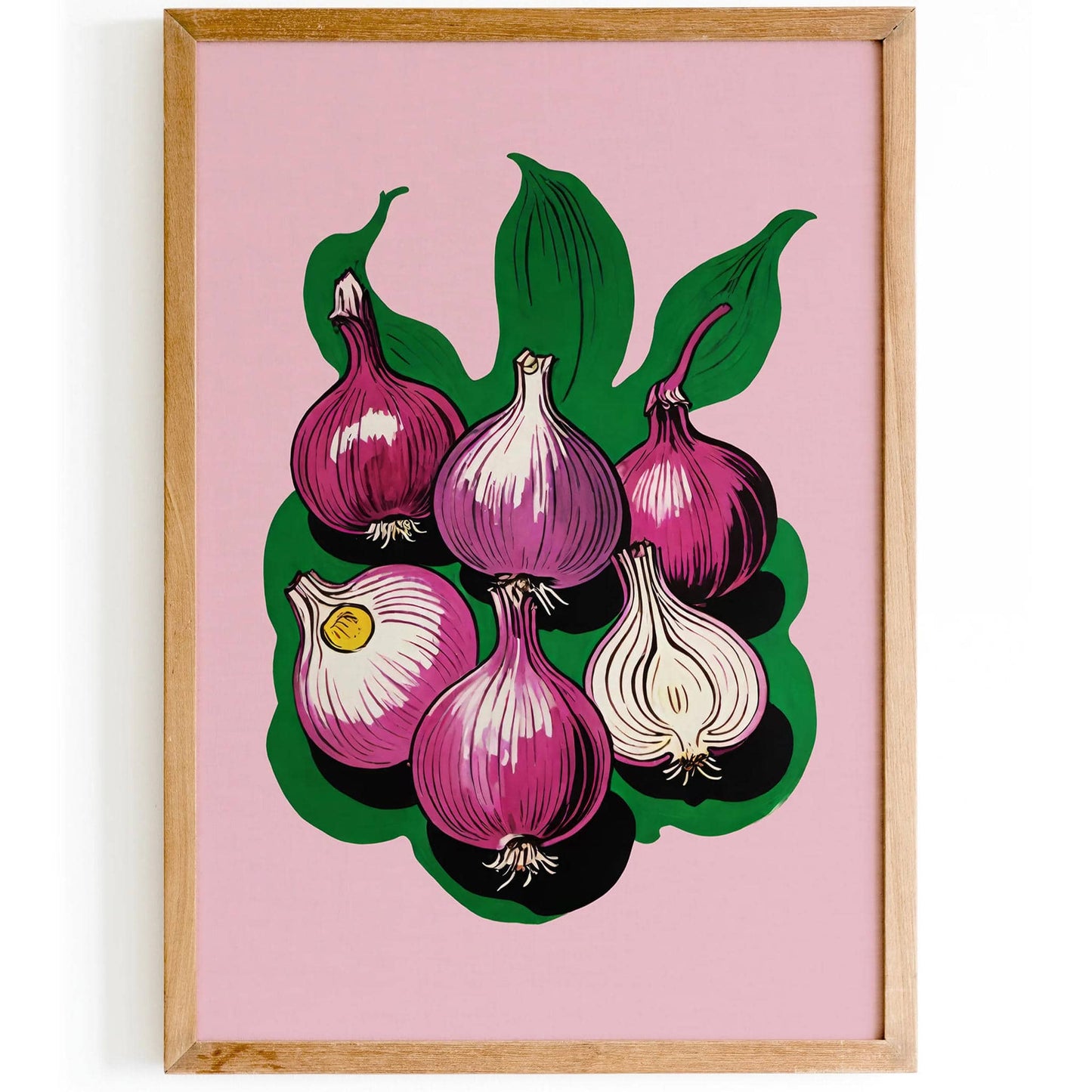 Retro Onions Wall Art Print
