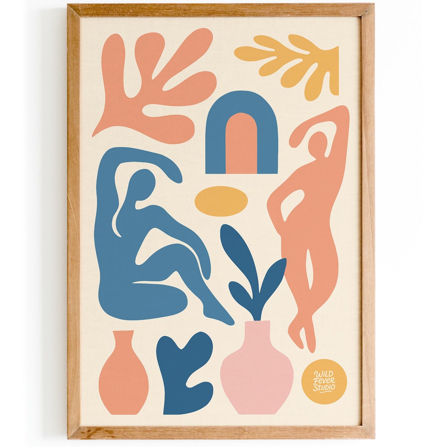 Abstract Papiers Découpés Wall Art Print