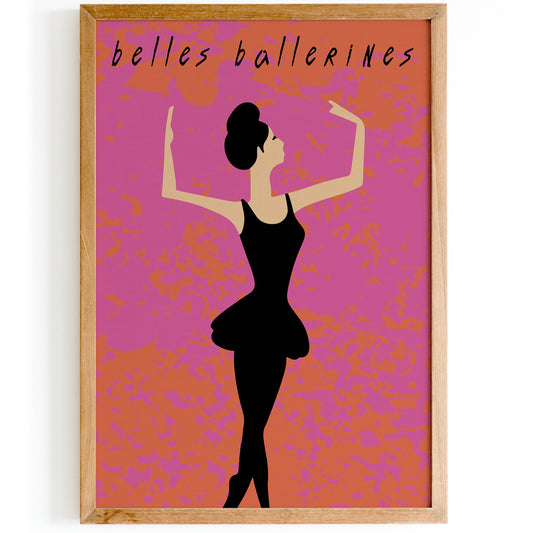 French Ballerina Minimal Poster