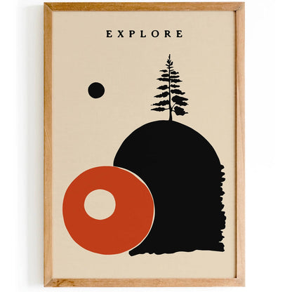 Explore Modern Minimalist Travel Poster
