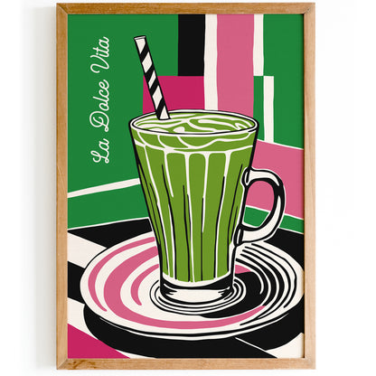 Green Matche Drink Kitchen Poster