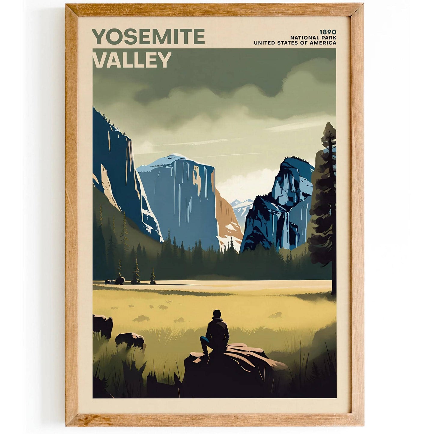 Yosemite Valley National Park Poster Print