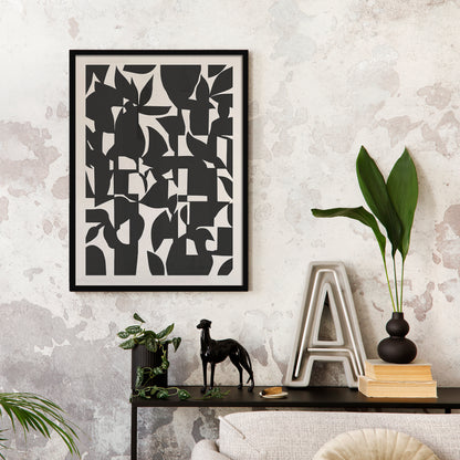 Black Danish Design Art Print