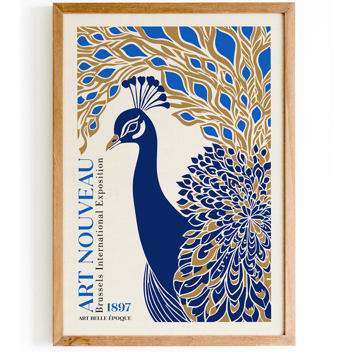 Art Nouveau Peacock Poster