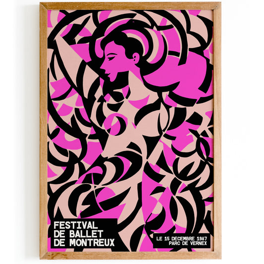 Festival de Ballet de Montreux Magenta Art Print