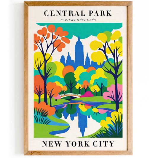 Central Park NYC Papiers Decoupes Poster