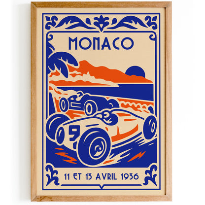 Grand Prix of Monaco 1936 Poster