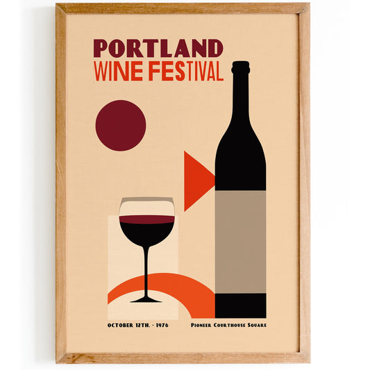 Portland Wine Festival Poster Print