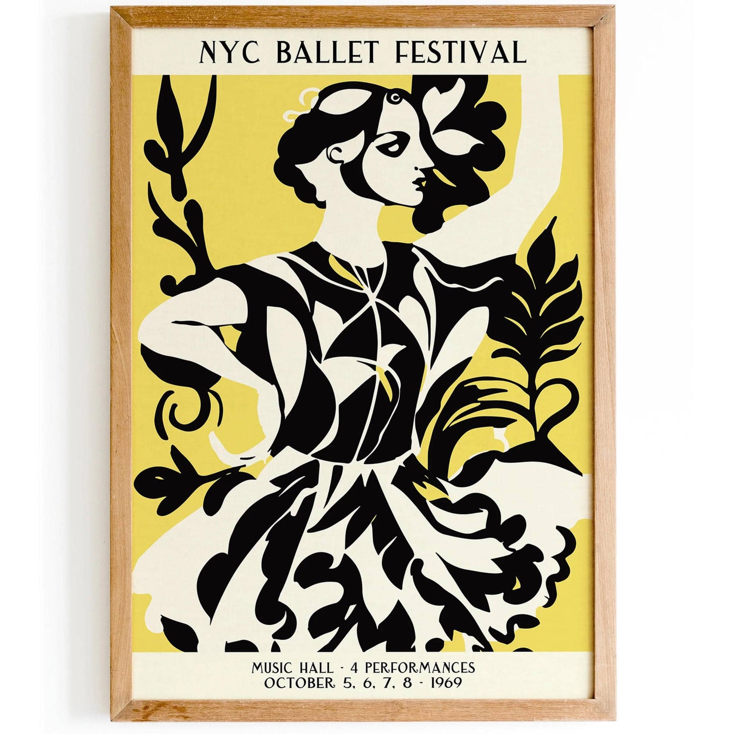 NYC Ballet Festival 1969 Vintage Poster