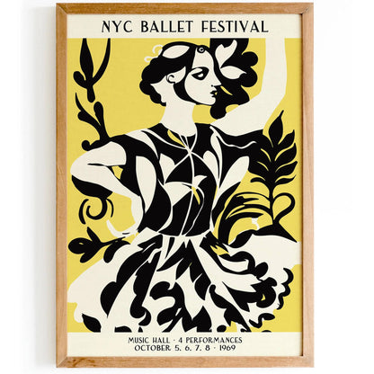 NYC Ballet Festival 1969 Vintage Poster
