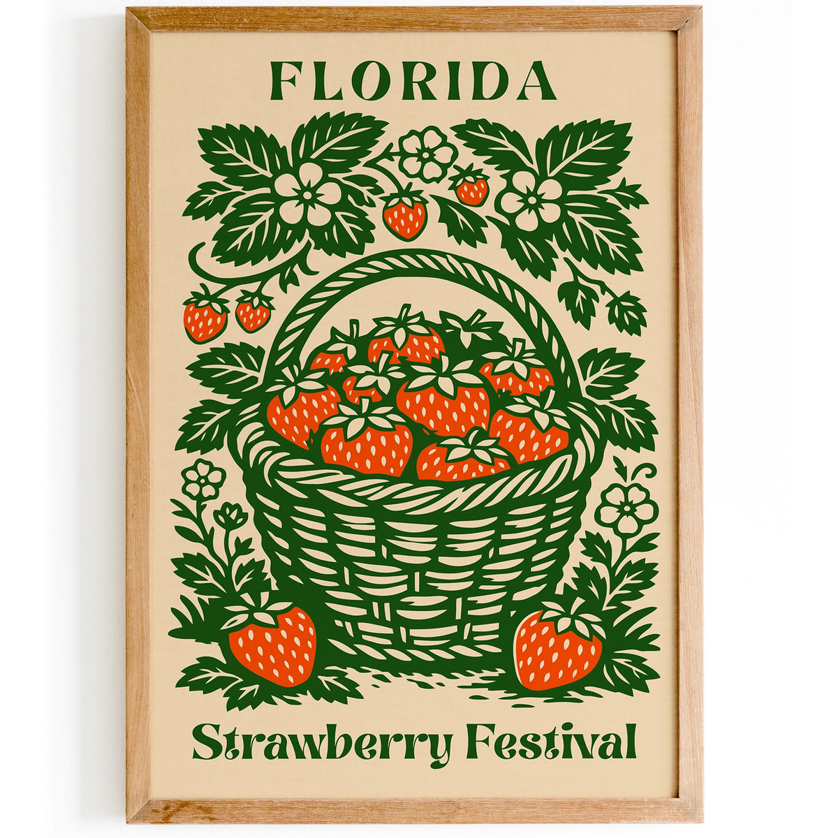 Vintage Florida Strawberry Festival Poster