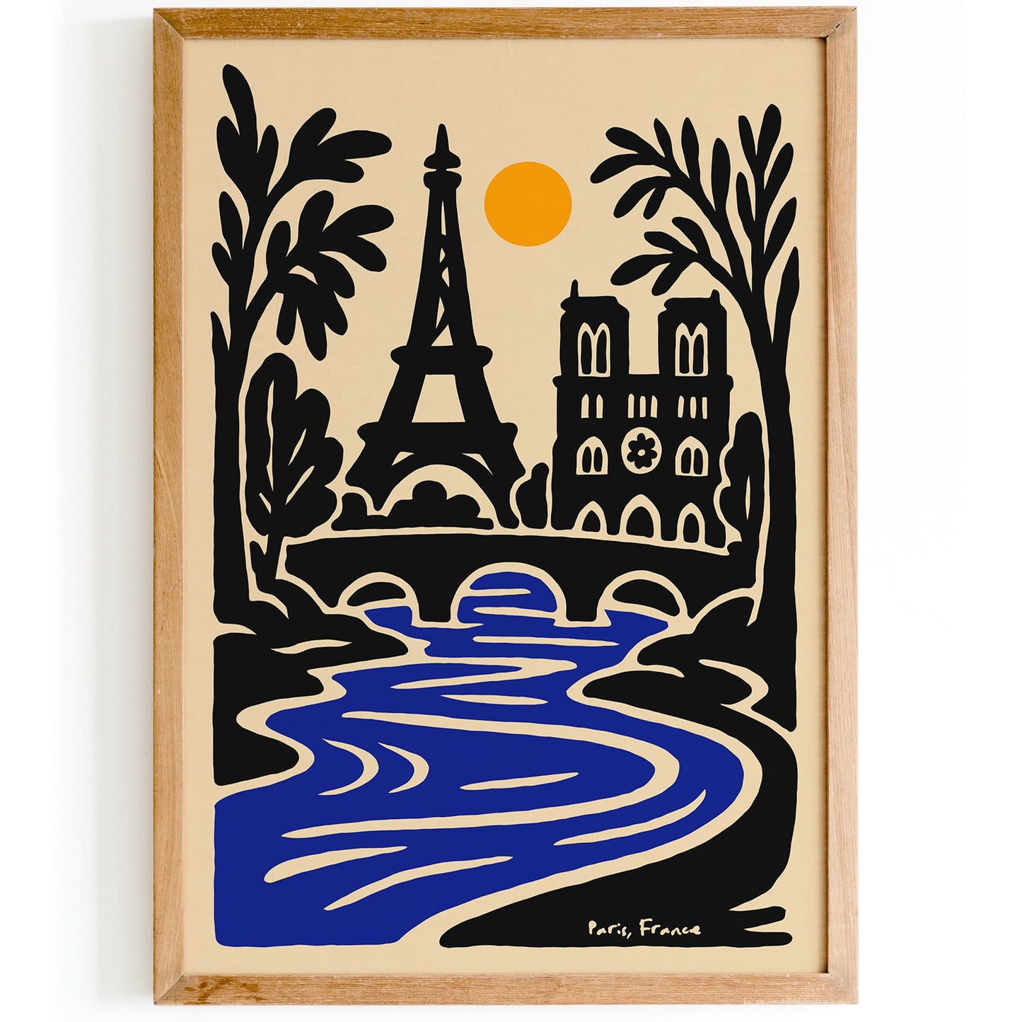 Paris France Cityscape Eiffel Tower Poster