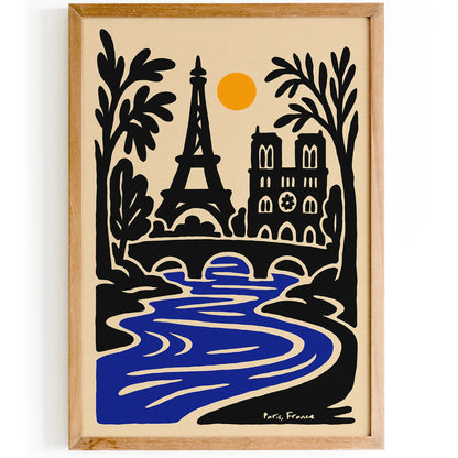 Paris France Cityscape Eiffel Tower Poster