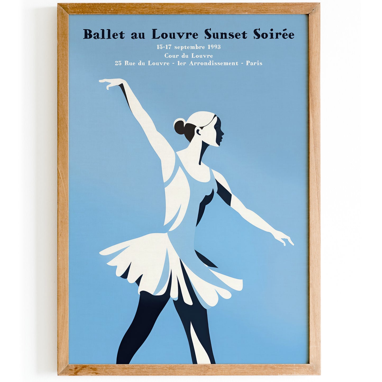 Paris 1993 Vintage Ballerina Wall Art Poster